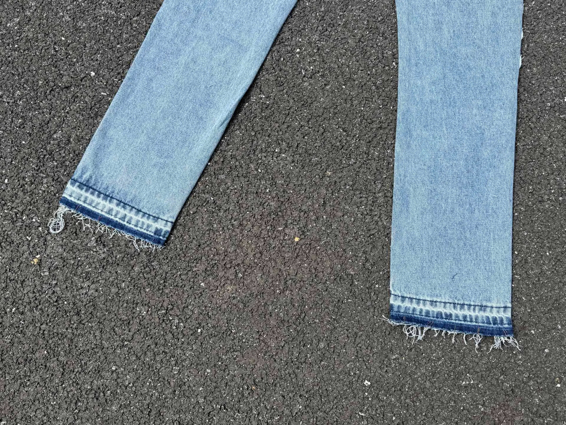 P286💰G77 GALLERY DEPT.G letter patch pudding 5001 denim washed and distressed spliced jeans -Original purchase and pattern making to truly restore the ultimate vintage texture -Original hardware accessories, washed and other elevators, QR code analysis are all purchased from the original factory, high degree of restoration, you are welcome to compare the products~ -Three-dimensional version, loose and comfortable, not picky about the figure, taller and slimmer, factory Seiko, original factory quality control, same style for men and women, can be matched with couples Versatile recommendation: must-have jeans for all seasons Color: blue Size: S-XXL (28-36)